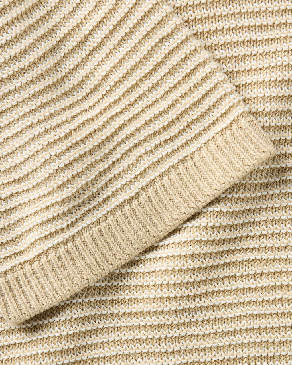 The Valencia Sweater Polo in Sand Stripe